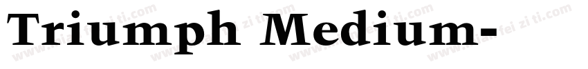 Triumph Medium字体转换
